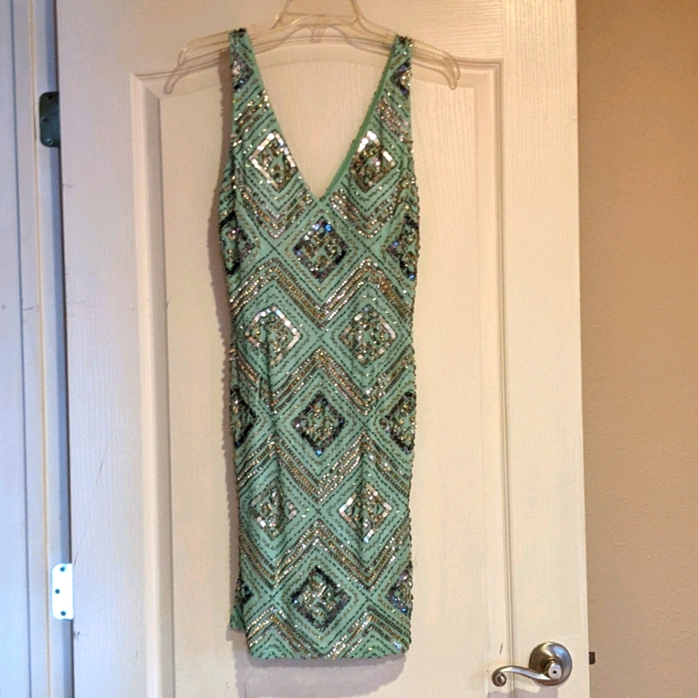 Mini sequin pattern cocktail dress